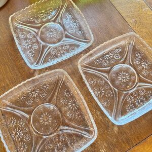 3 RARE Vintage Hazel Atlas Daisy Cake Plates | Pristine Condition